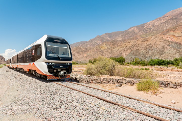 Train and landscape background